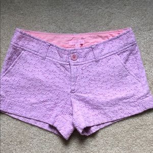 Lilly Pulitzer Lavender Embroidered Floral Short